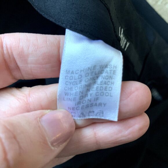 Laundry By Shelli Segal Wide Leg Black Tuxedo Pants Women's 4 Short Y2K Party - Picture 7 of 9